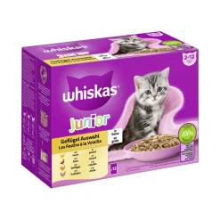 Whiskas Nourriture Humide|Nourriture^Multipack Junior sélection de volailles en gelée 12 x 85 g
