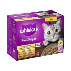 Whiskas Nourriture Humide^Pure Delight Multipack Ragoût de volaille en gelée 12 x 85 g