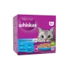 Whiskas Nourriture Humide^Sachets Fraîcheur Les Poissons Favoris En Gelée Pour Chat Adulte 4 Variétés 24 x 85g