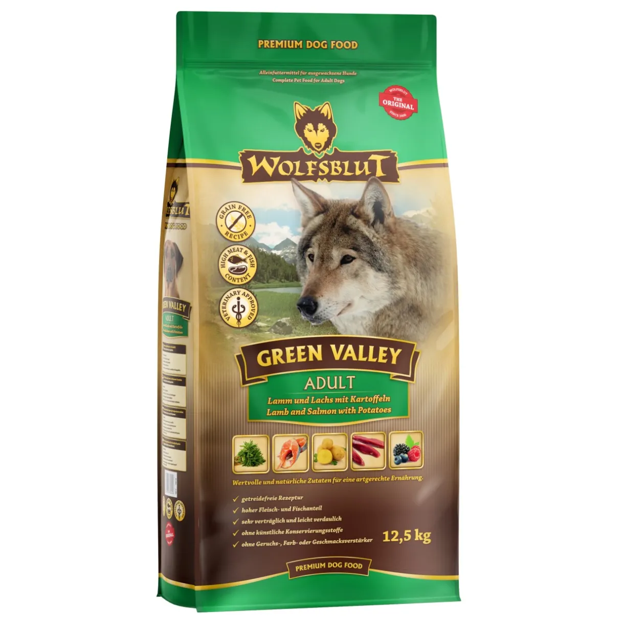 WOLFSBLUT Croquettes^Green Valley Adult 12,5 kg