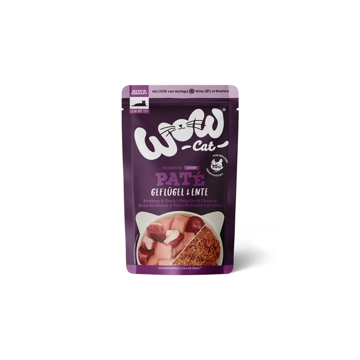 WOW Nourriture Humide^Cat Senior 12 x 125 g Canard et volaille