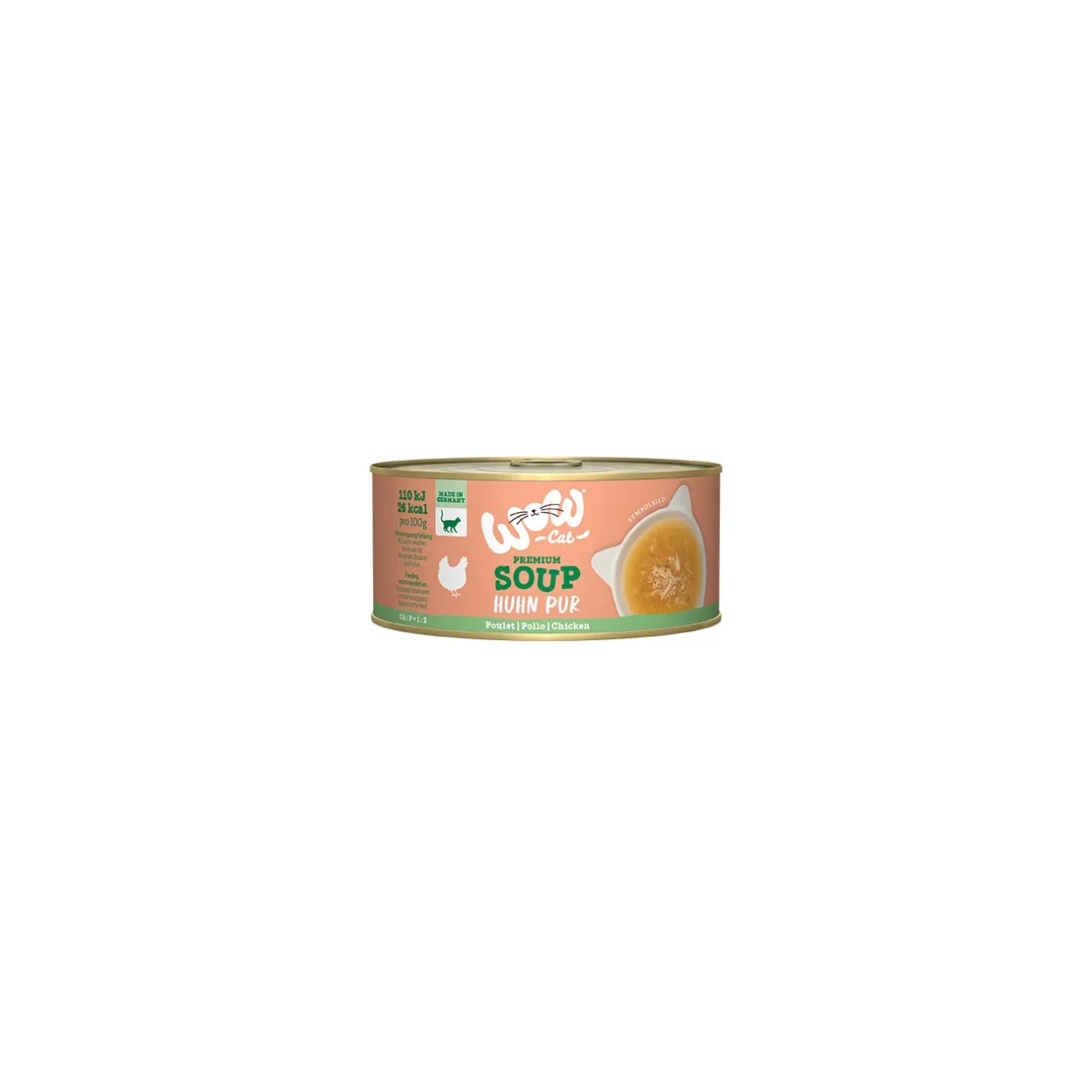 WOW Nourriture Humide|Lait Pour Chat^Cat Suppe 12 x 70 g Pur poulet