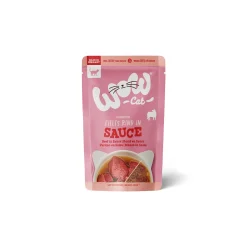 WOW Nourriture Humide^nourriture humide pour chat, adulte, en sauce 8x85 g Bœuf