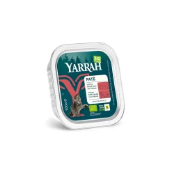 Yarrah Nourriture Humide|Nourriture Bio^Adult Bio Bouchées en sauce 16 x 100 g Poulet et bœuf