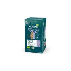 Yarrah Nourriture Humide^Bio Nourriture humide pour chats Barquettes Multipack Pâté Poulet & Dinde 8x100 g